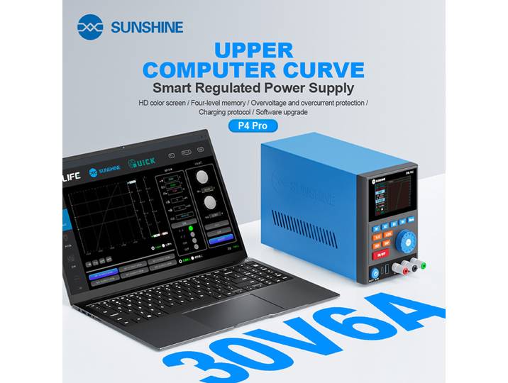Alimentation régulée intelligente SUNSHINE P4 PRO 30V6A, courbe de données précises, alimentation CC réglable