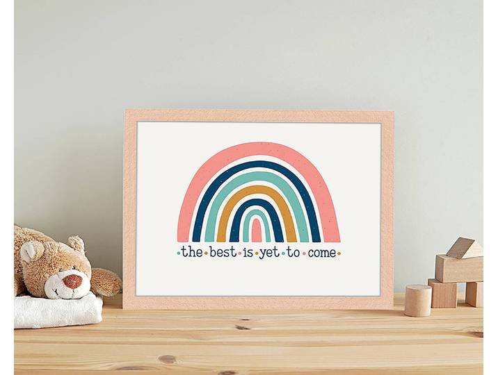 Tableau déco The Best Is Yet To Come 33 x 43cm Multicolore