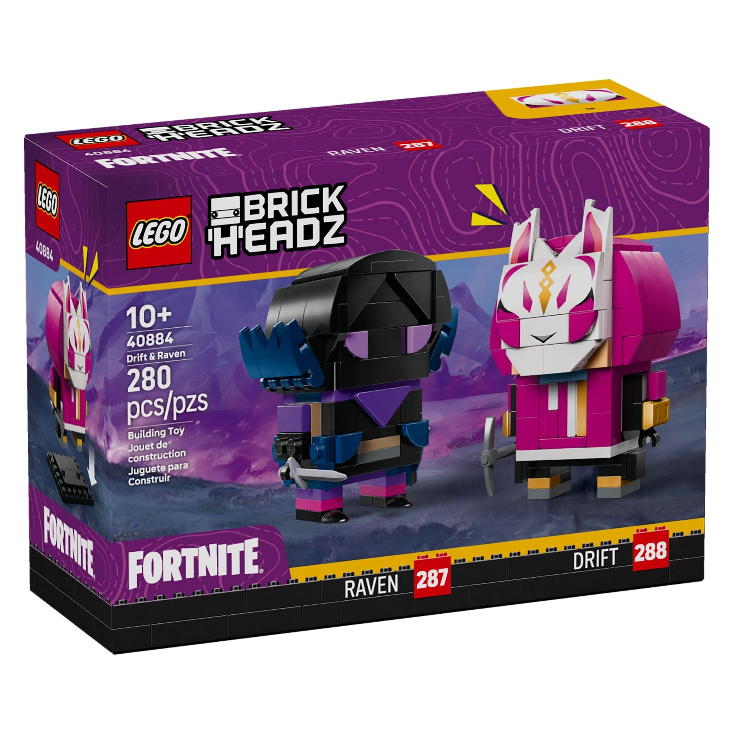 LEGO Brickheadz Fortnite Drift und Raven Figuren (40884, LEGO Brickheadz) (40884)