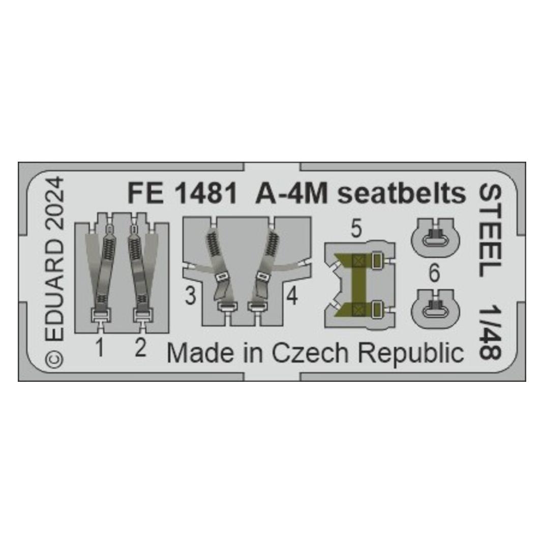 Eduard A-4M seatbelts STEEL MAGIC FACTORY (FE1481)
