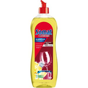 Somat Klarspüler Duo, Zitrone, streifenfreie Trocknung, Extra-Trocken-Effekt, Flasche, 750 ml