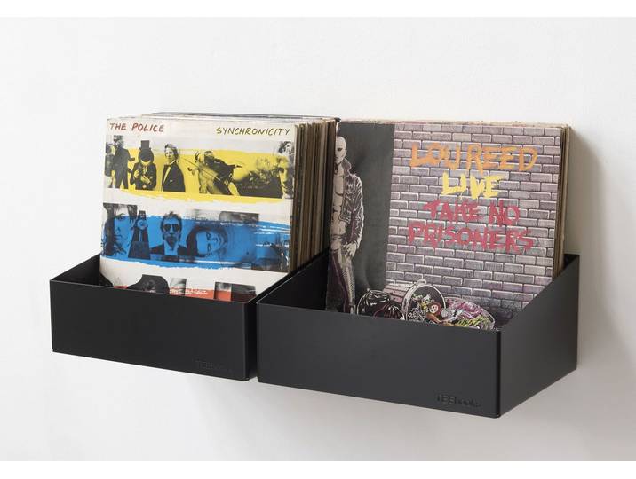 Schallplattenregal teenyle - set mit 2 - schwarz - teebooks
