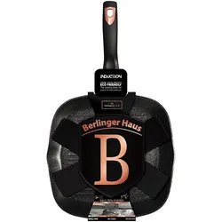 BerlingerHaus GRILLING PAN GRANITE 28cm Black ROSE BH-1636, Pfanne + Kochtopf, Schwarz