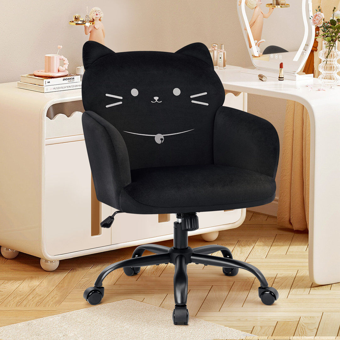 Metro Upholstered Fabric Swivel Armchair Black 90cm H X 65cm W X 65cm D