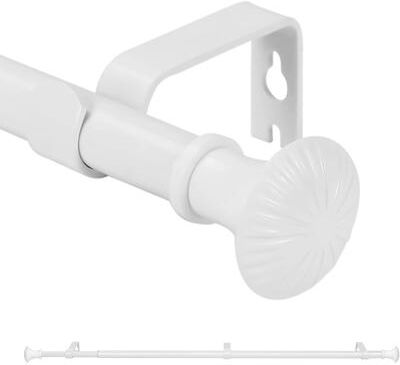 Urbanest "5/8"" Telescoping Single Curtain Rod Set with Trumpet Finials"