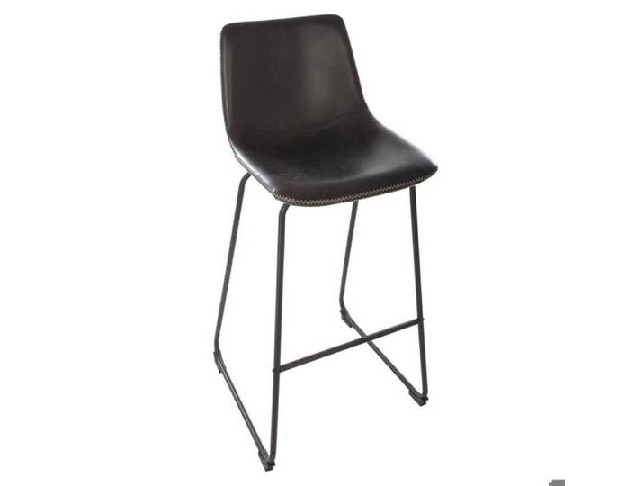 Lot de 2 chaises de bar  Lois  effet cuir noir - Atmosphera Créateur d'intérieur