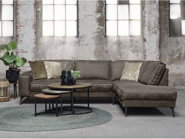Ecksofa-Set, MICA, grau Variante: Rechte Ecke