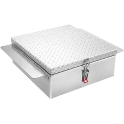 VEVOR Werkzeugkasten für Ladefläche, Aluminium-Staukasten mit Diamantplatte, Aufbewahrungs-Organizer, trägt bis zu 100 kg, ideal für LKW, Pickup, Ladefläche, Wohnmobil, Anhänger, 770x610x230 mm