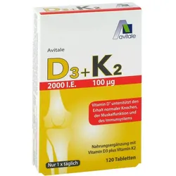 D3+k2 2000 I.e.+100Ug Tabletten 120 ST