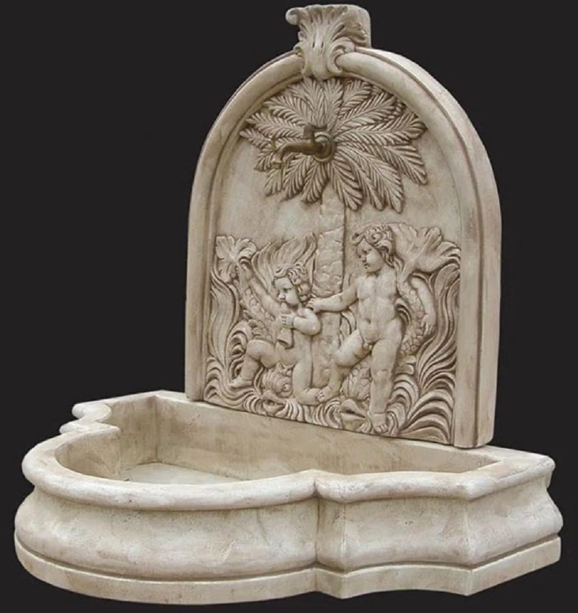 Casa Padrino Luxus Barock Wandbrunnen Beige 135 x H. 125 cm - Italy