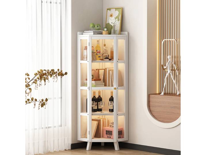 Armoire d'angle pour salle à manger, armoire murale triangulaire, casier d'angle pour salon, chambre à coucher, rangement au sol