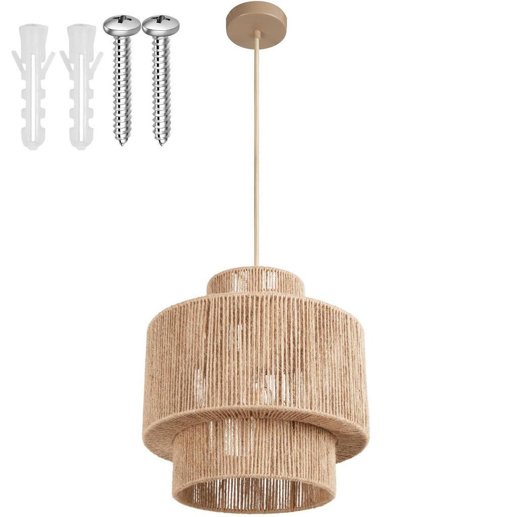 tectake Hängeleuchte, Natur, Metall, 32x33x32 cm, CE, Lampen & Leuchten, Innenbeleuchtung, Hängelampen, Pendelleuchten