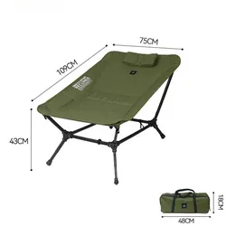 BusBoxx Defthike faltbarer Campingstuhl Hängematten Style Reclining Chair Grün