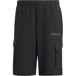 Herren Adidas AG Adidas Herren Cargo Shorts - Schwarz/Weiß - S