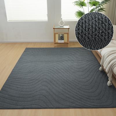 Teppich OTTO HOME "Jola Welle, Hoch-Tief-Design", grün (dunkelgrau), B:120cm H:12mm L:180cm, Kunstfaser, Teppiche, Teppich, Wellenmuster, Boho, Modern, 3D, Wohnzimmer, Schlafzimmer