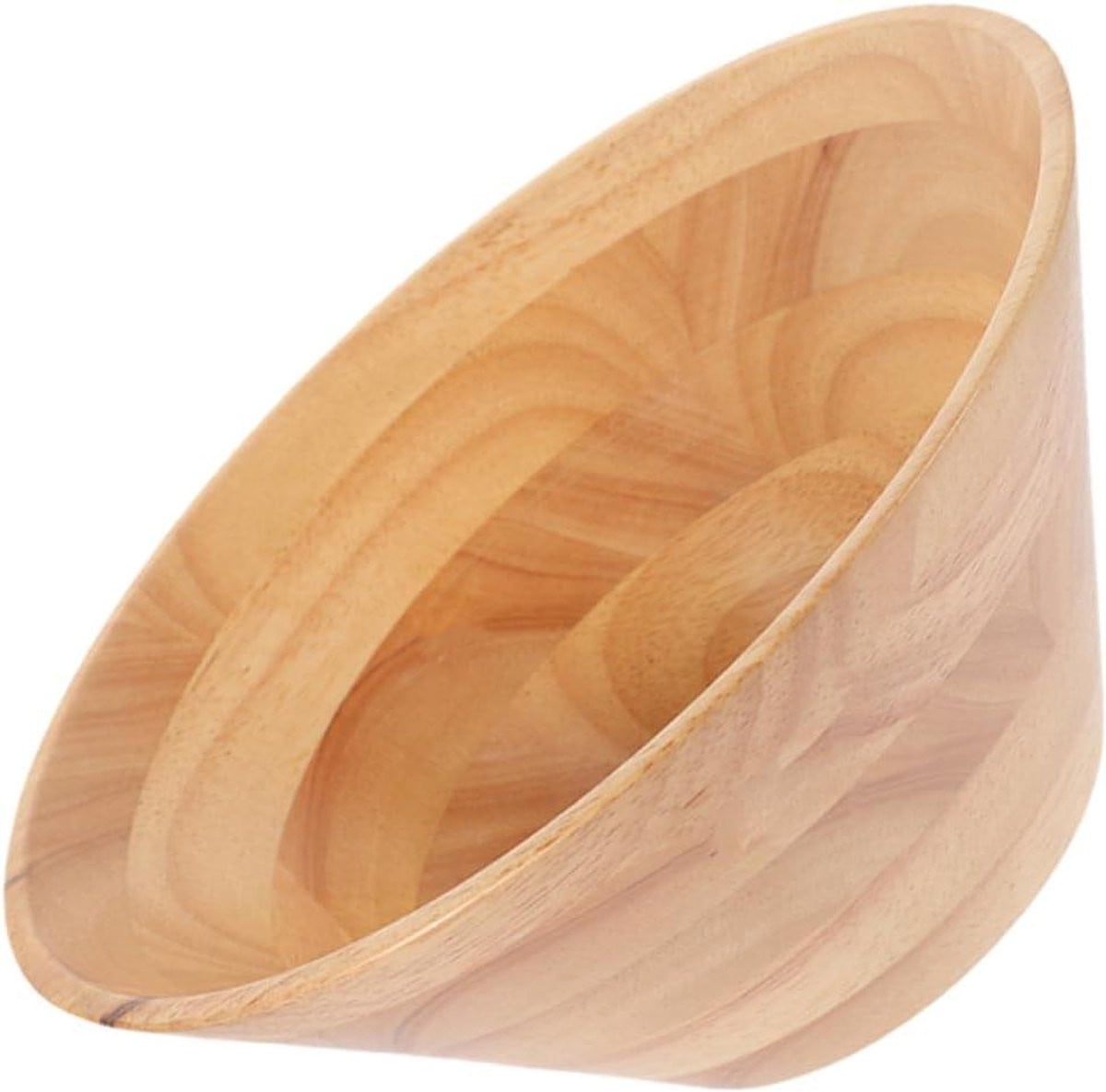 Houten Serveerschaal Khaki - Kegelvormige Fruitschaal en Saladeschaal - 14 cm Diameter