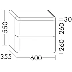 Burgbad Sideboard b:me Lack Hochglanz 550x600x355 Trend-/RAL-Farbe Hochglanz, KOCI060F6007 KOCI060F6007