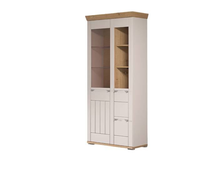 Wohn-Concept Country-L Vitrine Artisan Eiche Kaschmir