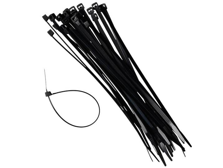 Nature kabelbinders tyraps nylon zwart 20 cm 25 stuks