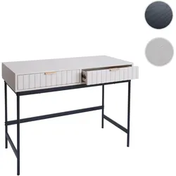 Konsolentisch HWC-O41, Telefontisch Ablagetisch, Industrial Schublade Melamin 85x100x40cm ~ Holzoptik weiß