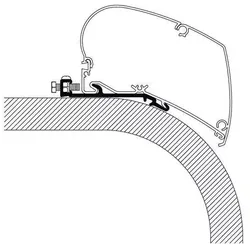 Thule Flat Adapter Serie 6 Markisenadapter für Omnistor 9200/6300/6200 Dachmontage 3 Meter