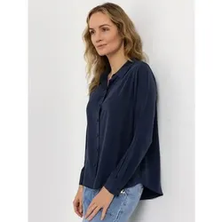STRANDFEIN Bluse 100% Seide hinten länger figurumspielend