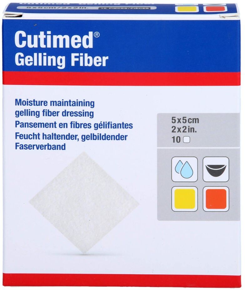 Cutimed Gelling Fiber Kom.5x5 Cm Hydrofaserverband