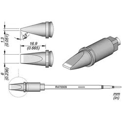 JBC Lötspitze R470, Meissel, 6 x 1,3 mm, R470009 (Lötspitze), Lötgerät Zubehör