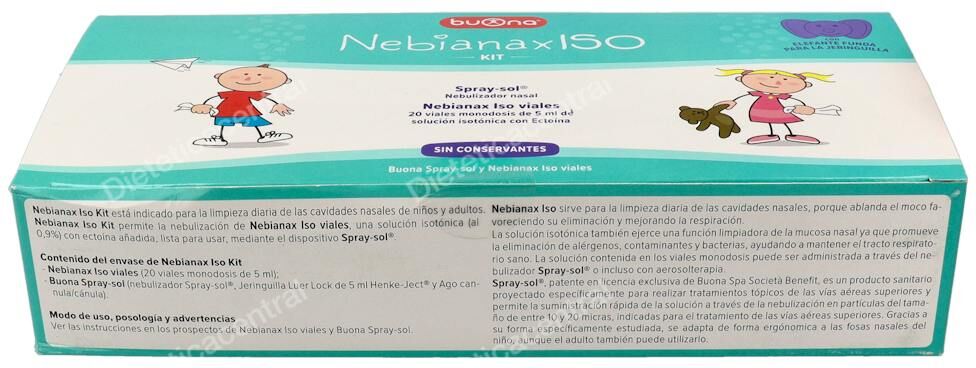 Buona nebianax iso kit nebulizador + viales