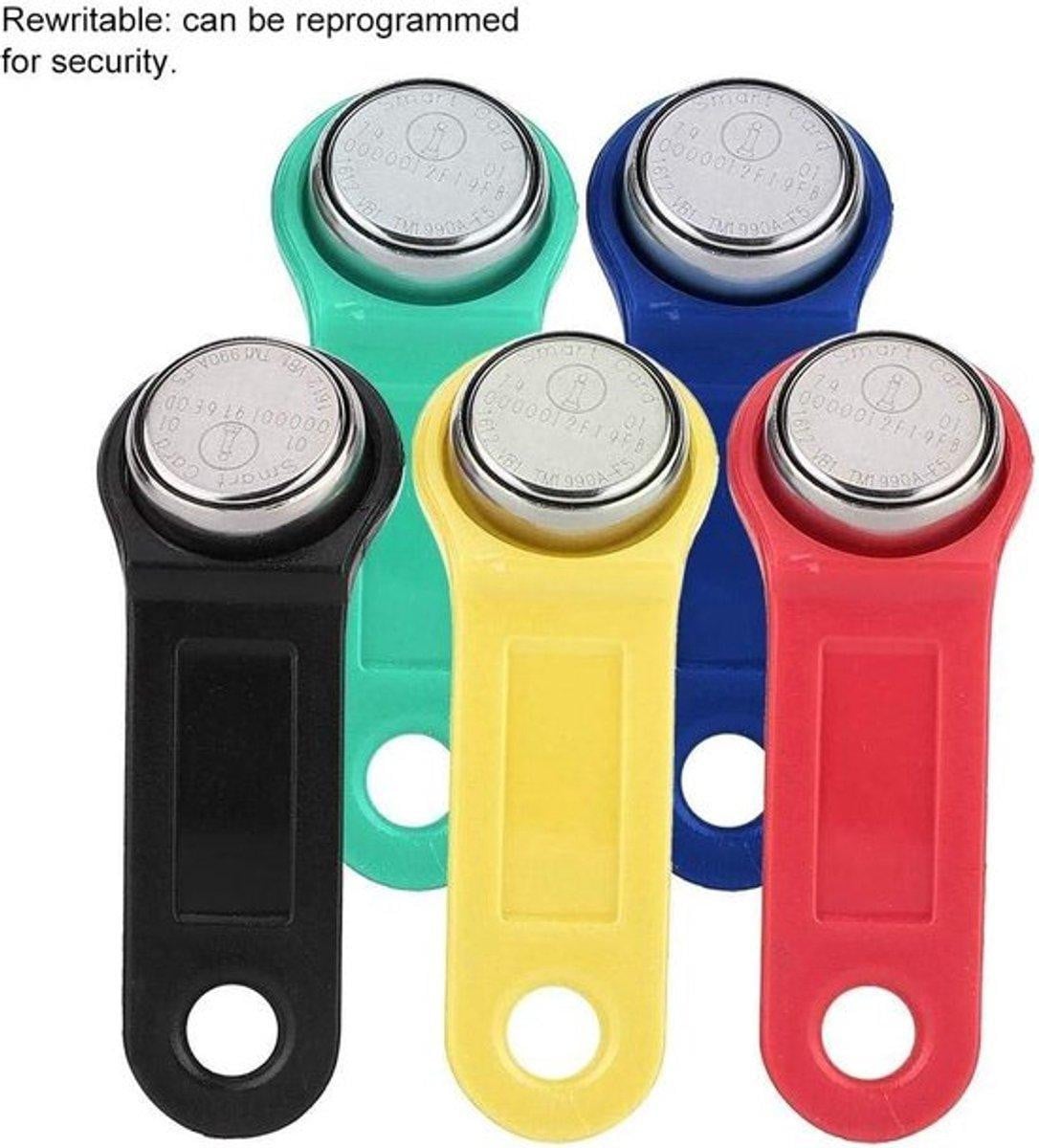 5 stuks Touch Memory TM iButton kopieerkaarten - herbruikbare RFID-klonen - multicolour