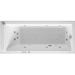 Duravit Starck Whirlpool, Einbauversion, 1 Rückenschräge, Gestell, Ab- und Überlaufgarnitur chrom, Combi-System E, 1600x700mm, 760333000CE1000