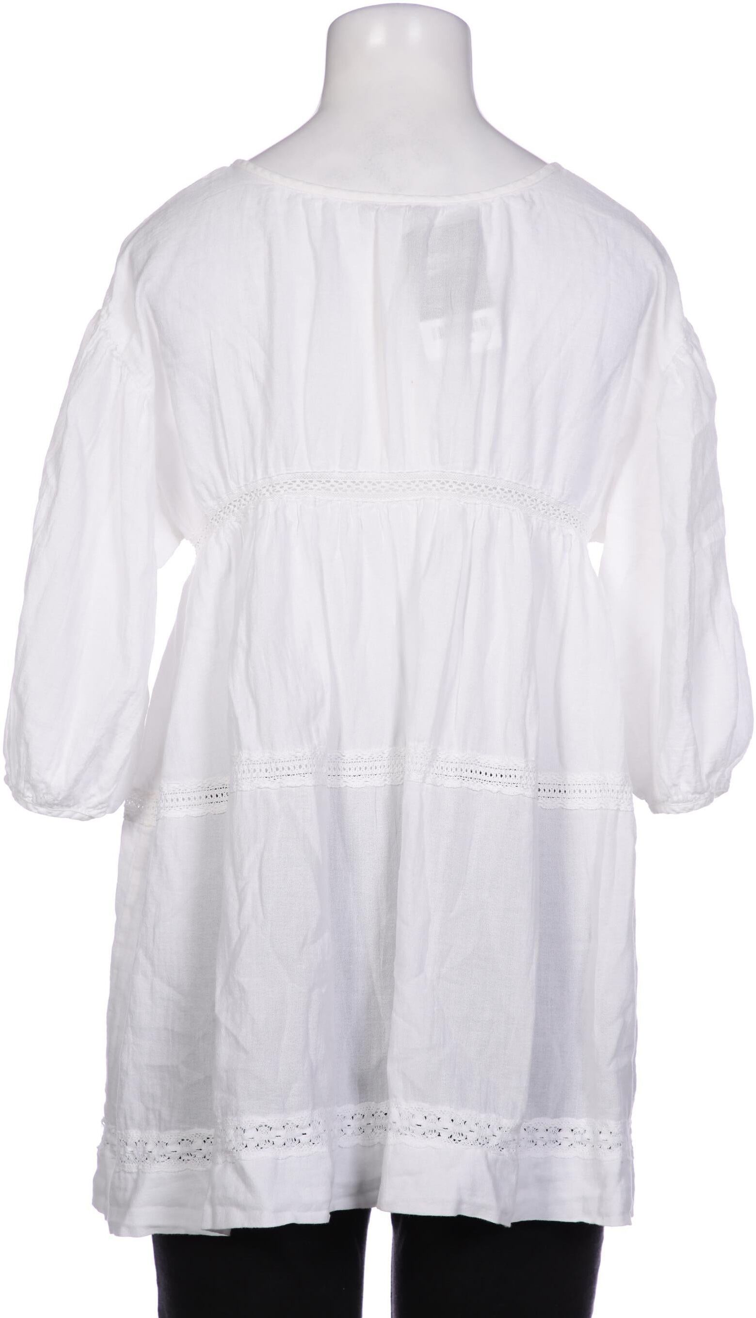 Hemisphere Damen Bluse, Weiß, Gr. S, Baumwolle - Second Hand