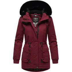 NAVAHOO Damen Sportlicher Wintermantel Baumwoll-Parka mit Kapuze Olessaa