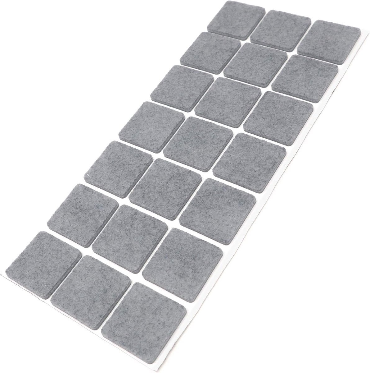 Zelfklevende viltglijders voor meubels en vloeren, 30x30 mm, 21 stuks, grijs