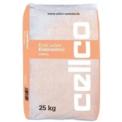 Cellco Kork-Lehm-Klebemörtel - 25 kg Sack