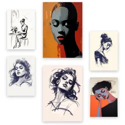 POSTER Set Mit 6 Verlockend In Damenplakat A3 & A4 Rahmenlos