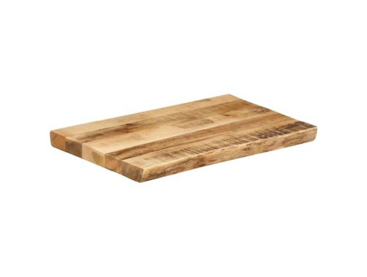 Tischplatte mit Rand Tischplatte, Mangoholz, 70x40x3,8 cm Massives Mangoholz, Rand, pflegeleicht, universelles Design, rustikaler Stil