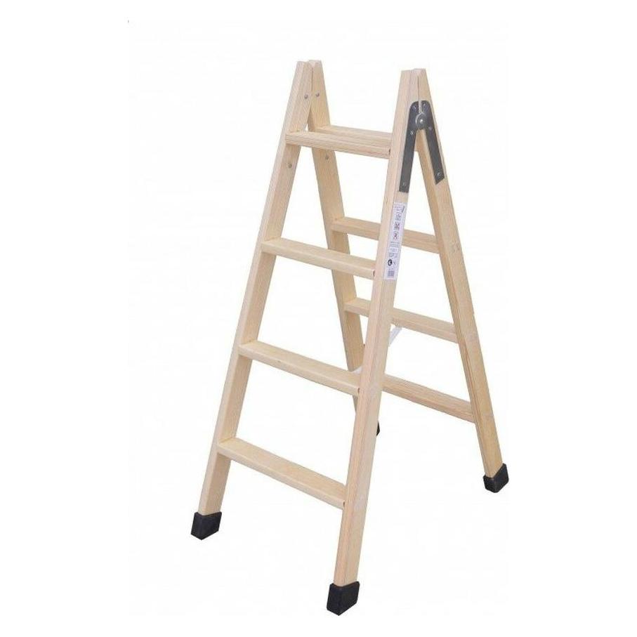 Label Plabell 6-Stufige Klappleiter Holz 164 X 31/55 Cm (164 cm) (45333786)