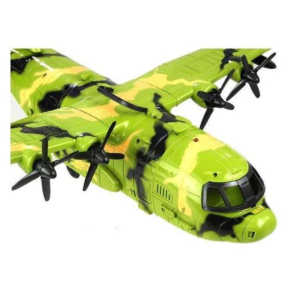 Lean Toys Riesiges Militärflugzeug 55 cm mit Zubehör (33495263)