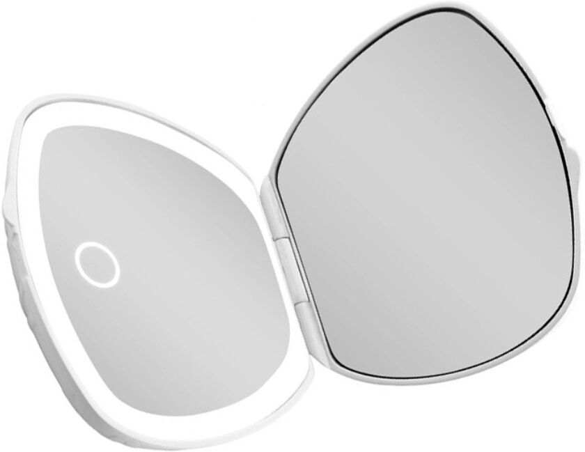 INF LED Schminkspiegel – Dreifarbige, stufenlose Dimmung, Touch-Steuerung, 5x Vergrößerung, Tragbar, Type-C wiederaufladbar