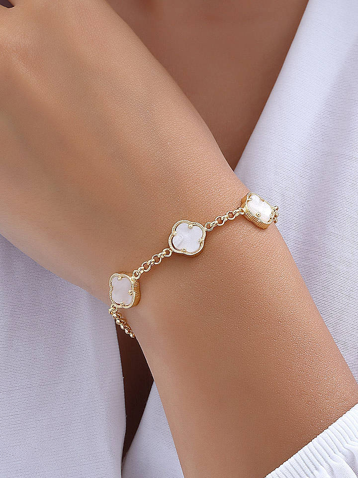 Nakkash Vergold. Armband mit Perlmutt - onesize