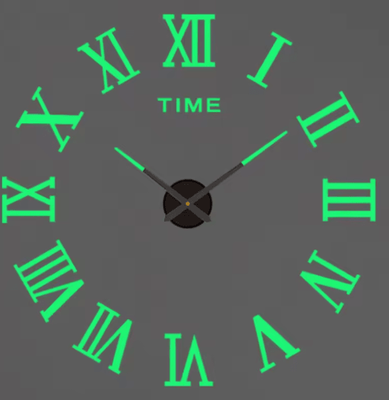Inspire Picks Modern 3D DIY Wall Clock Large Acrylic Mirror Decorative Quartz Clock 033 Luminous 3d Diameter100 130cm