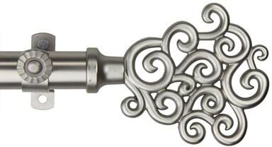 InStyleDesign Cloud Adjustable Satin Nickel Curtain Rod