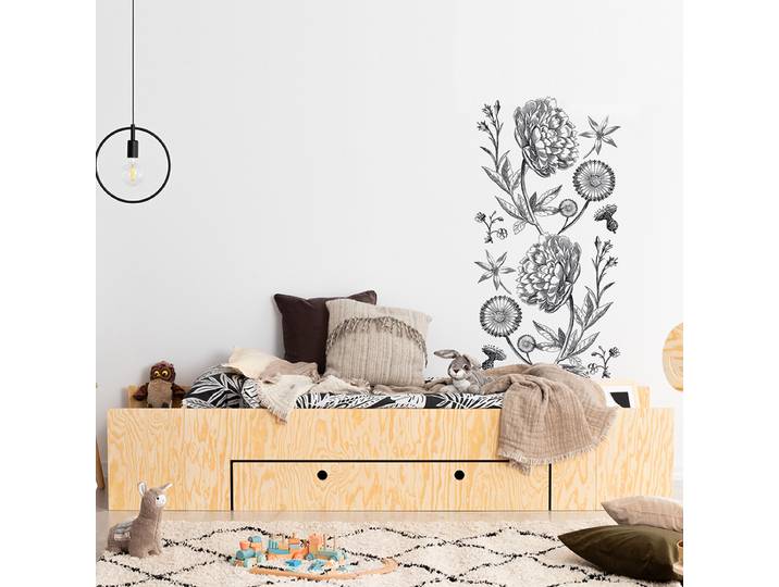 Lit 70x140 sommier et tiroir inclus Tristan Bois