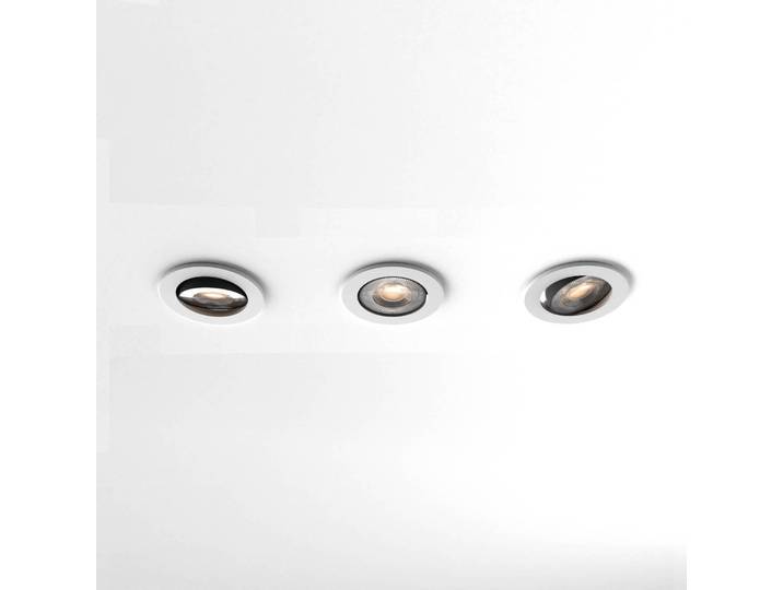 Calex Smart Downlight Einbauleuchte, CCT weiß 3er Downlight, dimmbar, weiß / opal, für Wohn- / Esszimmer, Kunststoff, Modern, Downlight