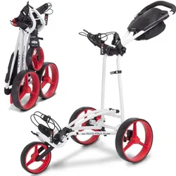 Big Max Autofold FF 3-Rad Trolley weiss/rot