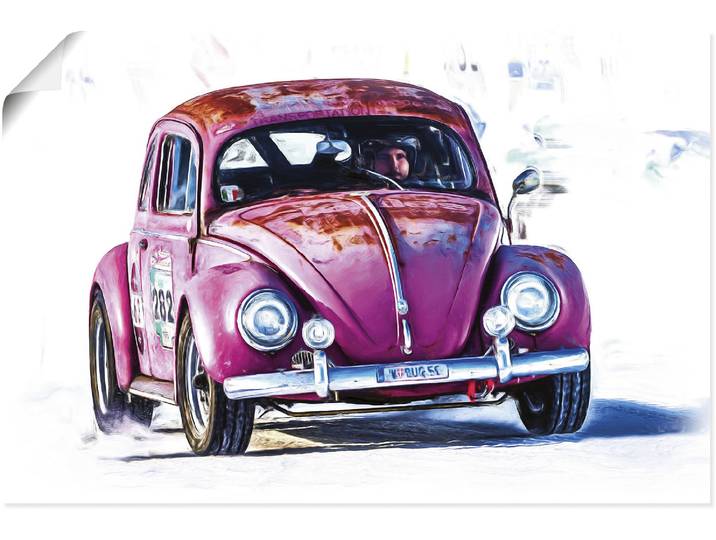 Poster ARTLAND Kleiner Flitzer , lila (farbe bild(er): lila), B:90cm H:60cm, Bilder, Poster, ohne Rahmen