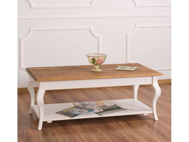 Couchtisch französischer Landhausstil, weiß-braun