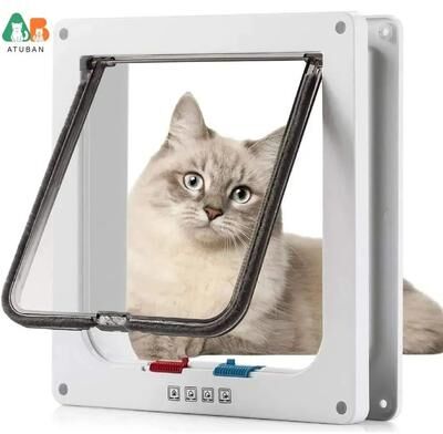 Uplifted Finds ATUBAN Professional 4 Way Locking Pet Portal white 25 X 23.5 X 5.3 Cm
