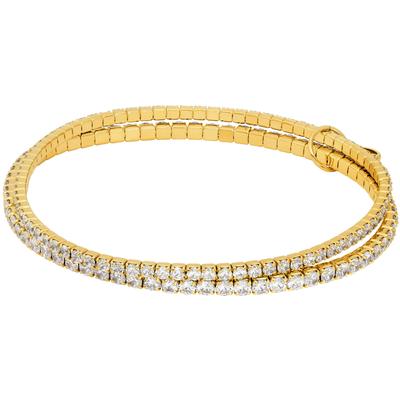 Tennisarmband MICHAEL KORS "Schmuck Geschenk Messing Armschmuck PREMIUM", gold (gelbgoldfarben, kristallweiß, kristallweiß), Armbänder, Damen, Messing, glitzernd, Tennisarmband, mit Zirkonia (synth.)